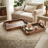 Reclaimed Wood Serving Tray Set of 2