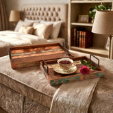 Reclaimed Wood Serving Tray Set of 2
