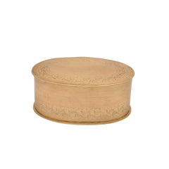 Handcrafted Iron Storage Boxes – Set of 3 | Antique Brass Finish | Hand-Punched