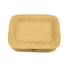 Handcrafted Iron Storage Box | Antique Brass Finish | Hand-Punched