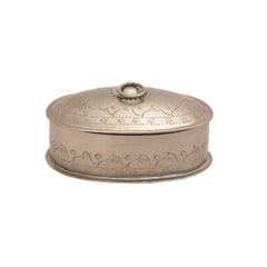 Handcrafted Iron Storage Boxes – Set of 2 | Antique Nickle Finish | Hand-Punched