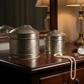 Handcrafted Iron Storage Boxes – Set of 3 | Antique Nickle Finish | Hand-Punched