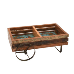 Reclaimed Wood Cart Valet Tray / Desk Organizer