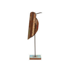 Reclaimed Wood Bird Sculptures, Set of 2