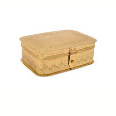 Handcrafted Iron Storage Box | Antique Brass Finish | Hand-Punched