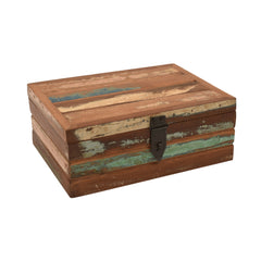 Reclaimed Wood Keepsake Box with Iron Latch