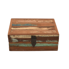 Reclaimed Wood Keepsake Box with Iron Latch
